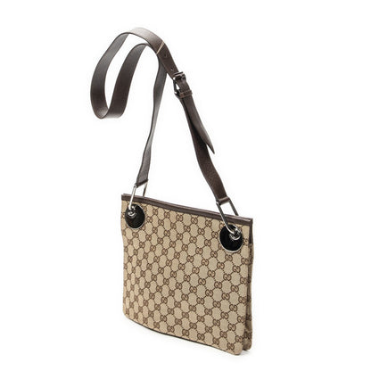 Gucci Eclipse Crossbody Shoulder Bag Beige Brown GG Canvas — view 2