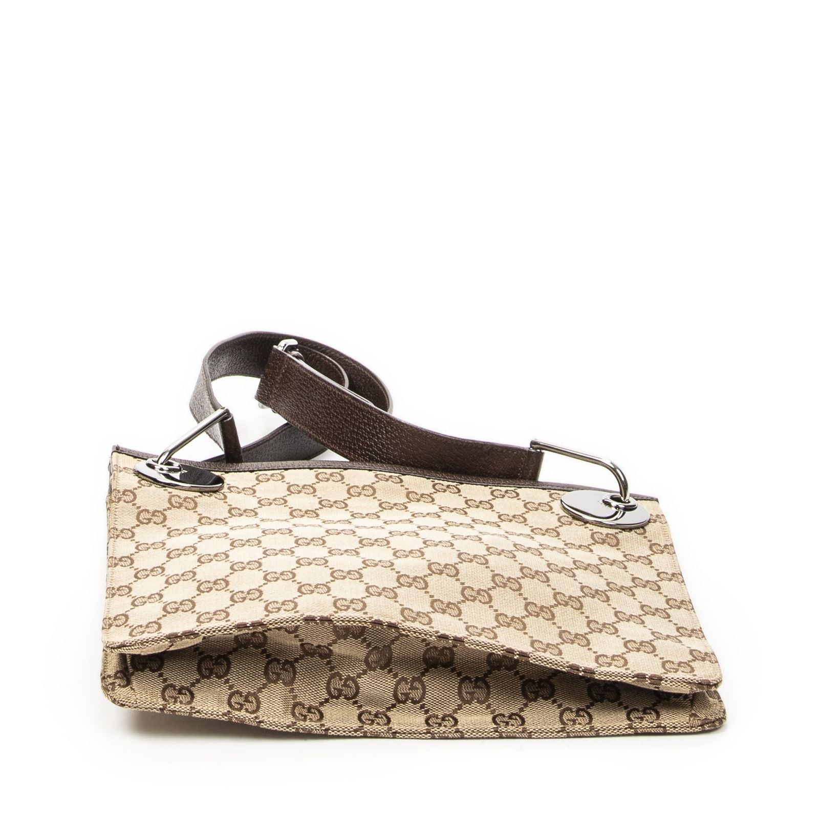 Gucci Eclipse Crossbody Shoulder Bag Beige Brown GG Canvas — view 6
