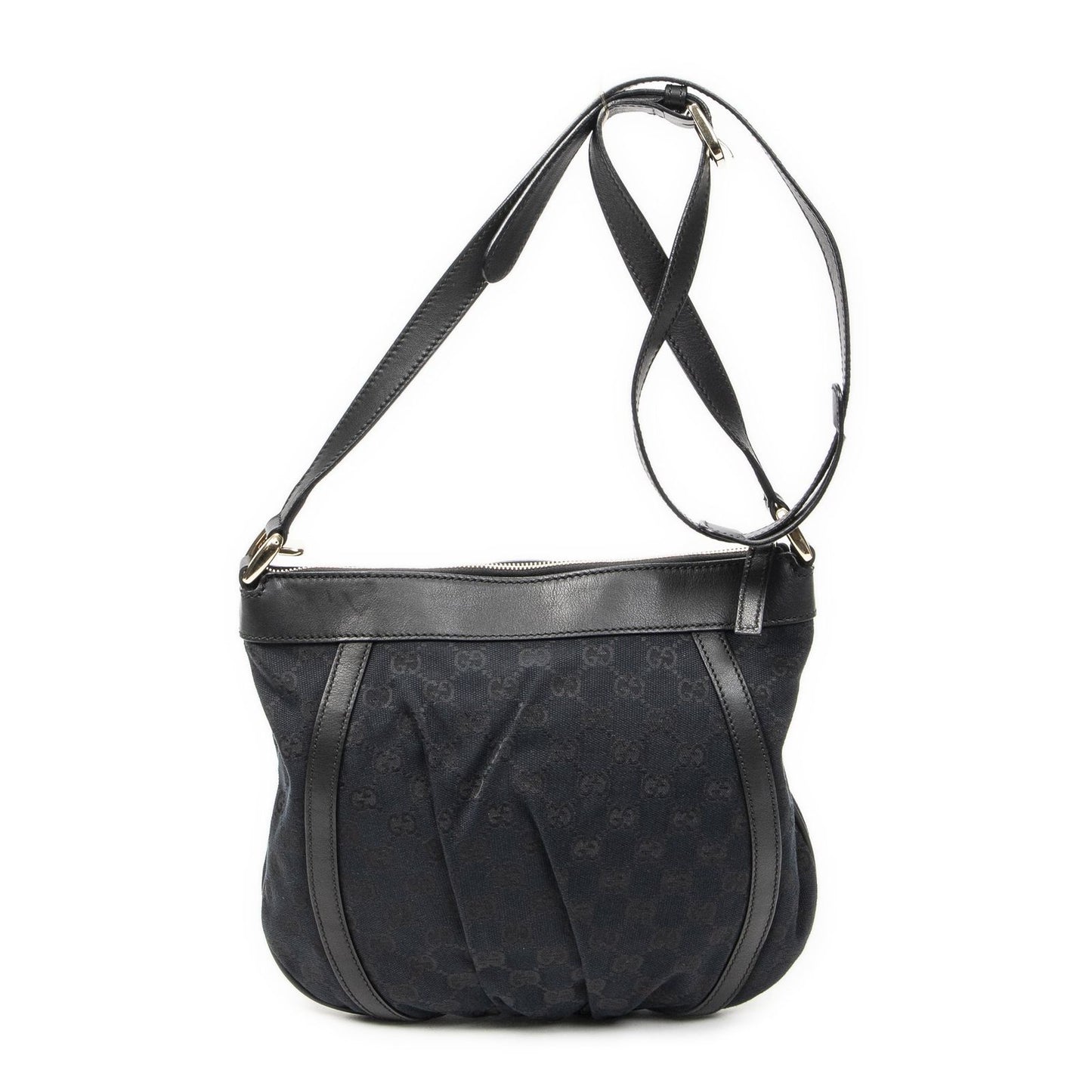 Gucci Abbey Shoulder Bag Black GG Canvas — view 5