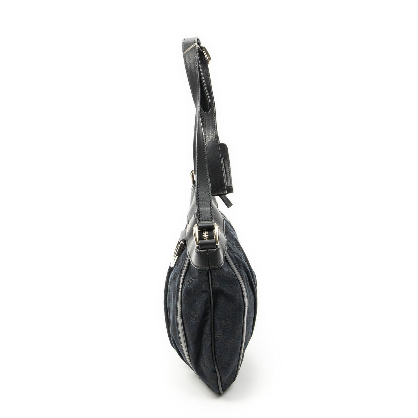Gucci Abbey Shoulder Bag Black GG Canvas — view 3