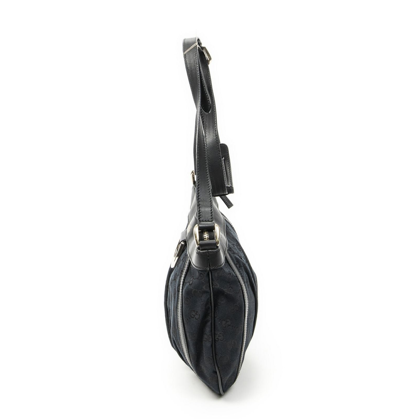 Gucci Abbey Shoulder Bag Black GG Canvas — view 3