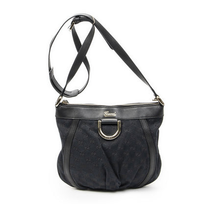 Gucci Abbey Shoulder Bag Black GG Canvas