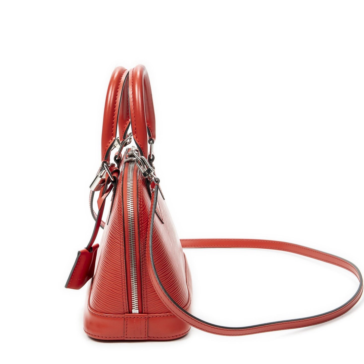 Louis Vuitton Alma Coquelicot Epi Handbag — view 3