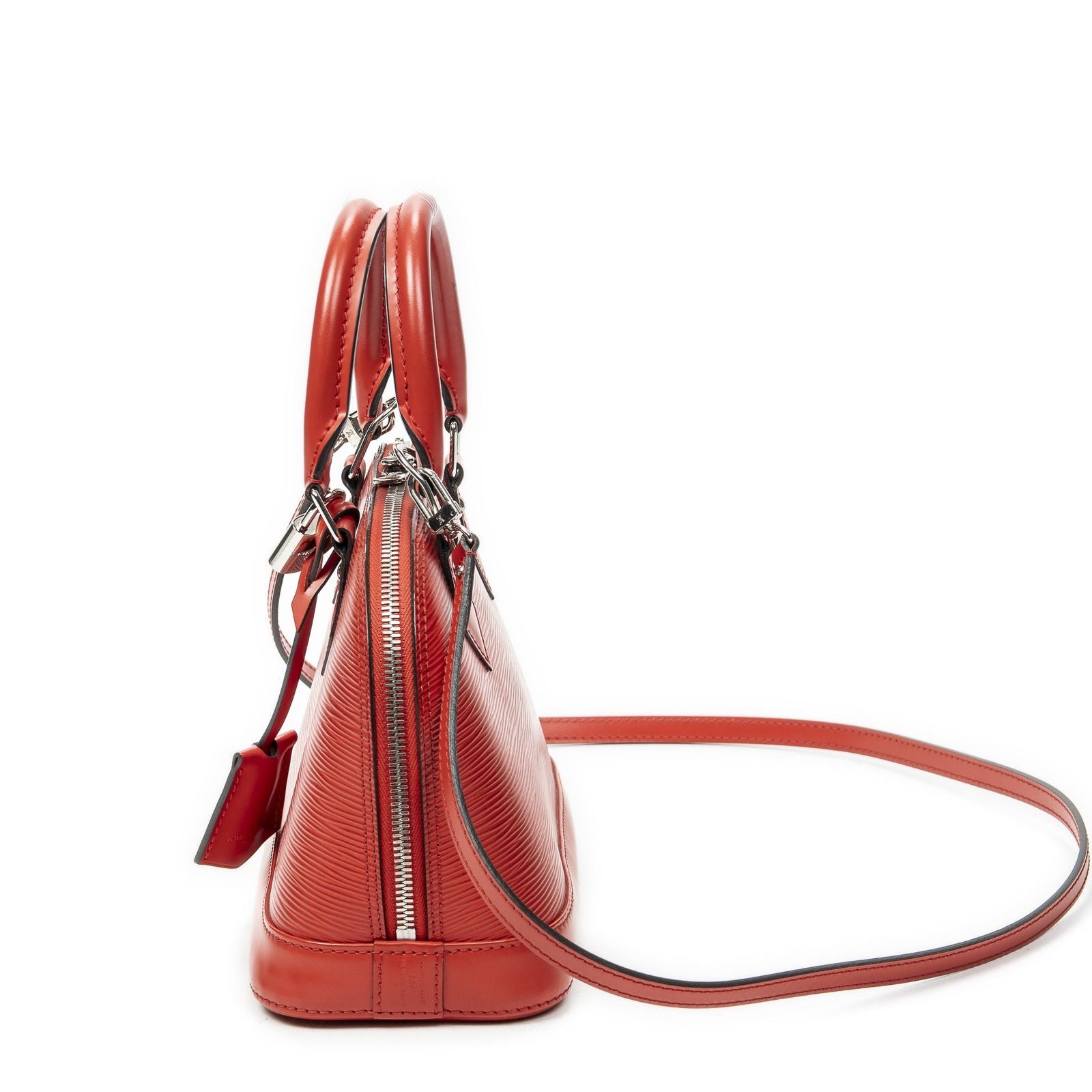 Louis Vuitton Alma Coquelicot Epi Handbag — view 3