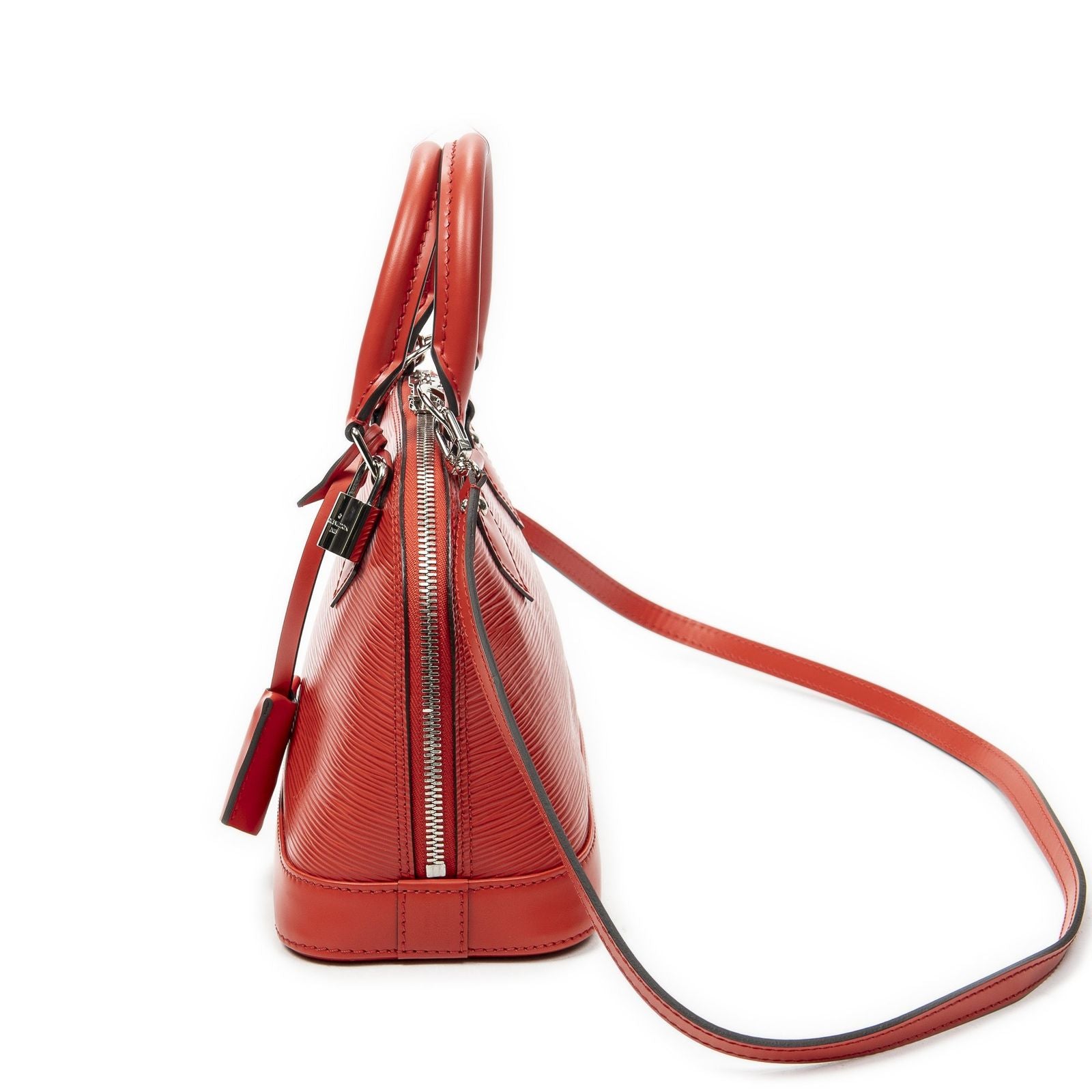 Louis Vuitton Alma Coquelicot Epi Handbag — view 3