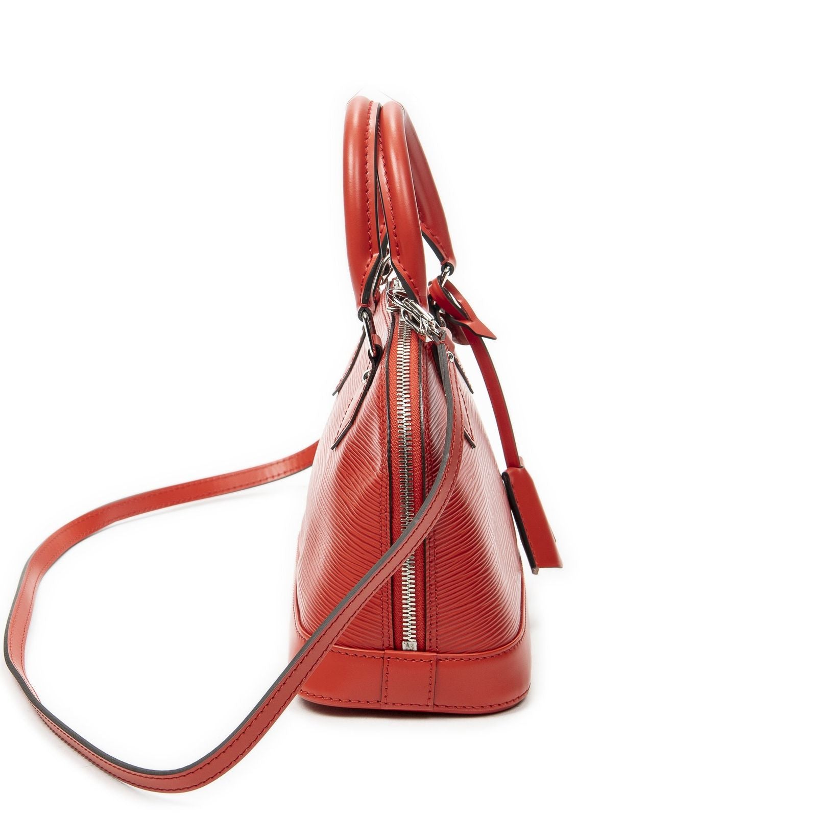 Louis Vuitton Alma Coquelicot Epi Handbag — view 4
