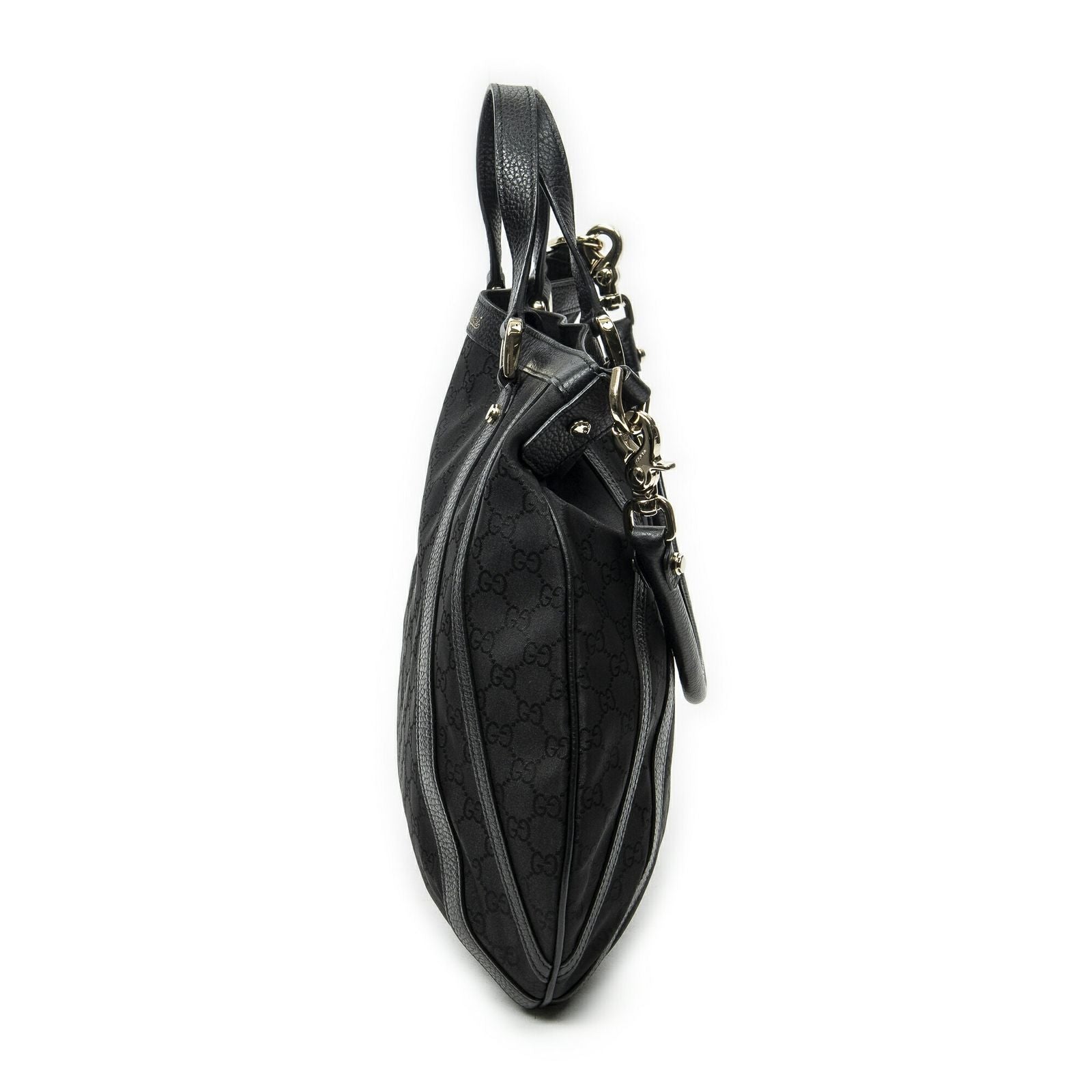Gucci Convertible Tote Black GG Nylon Canvas — view 3