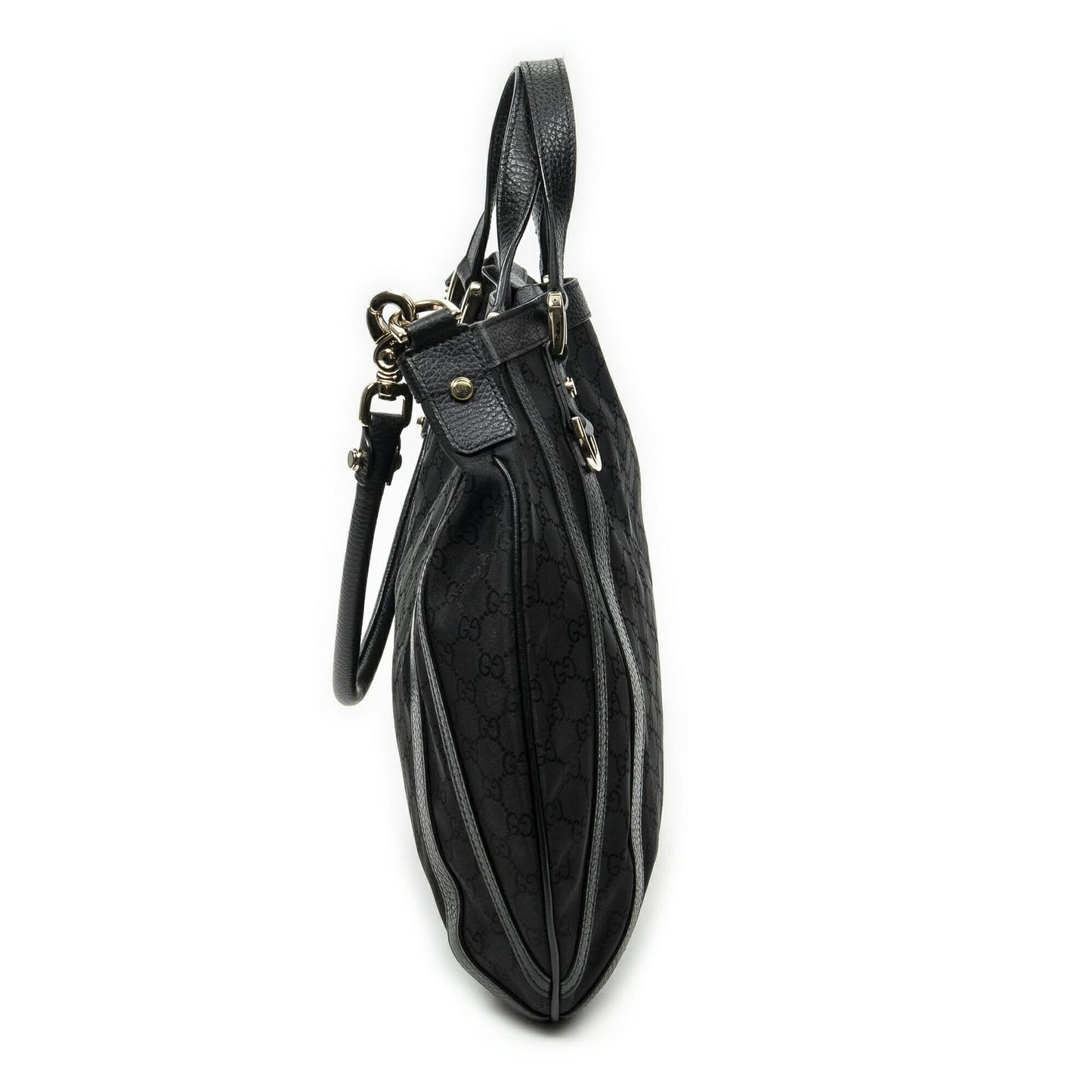 Gucci Convertible Tote Black GG Nylon Canvas — view 4