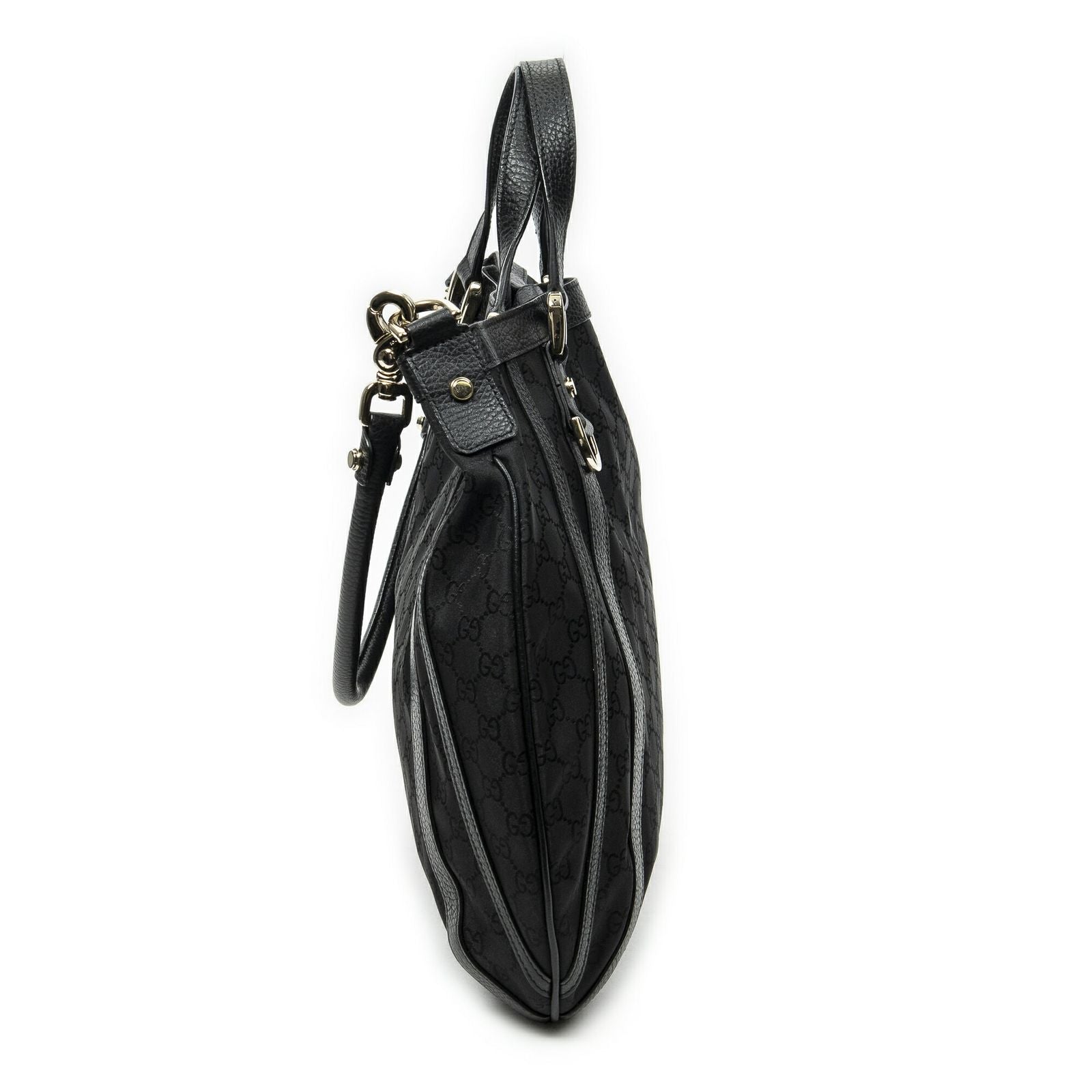 Gucci Convertible Tote Black GG Nylon Canvas — view 4