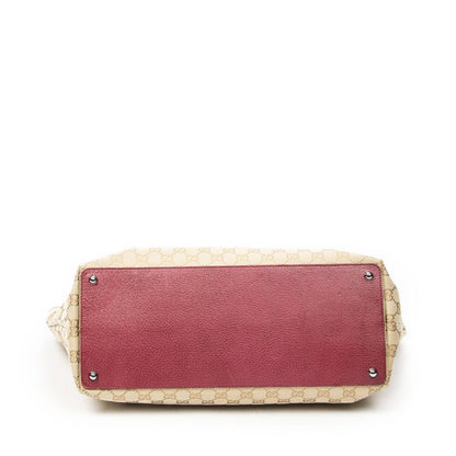 Gucci Large Eclipse Tote Beige Fuchsia GG Canvas — view 6
