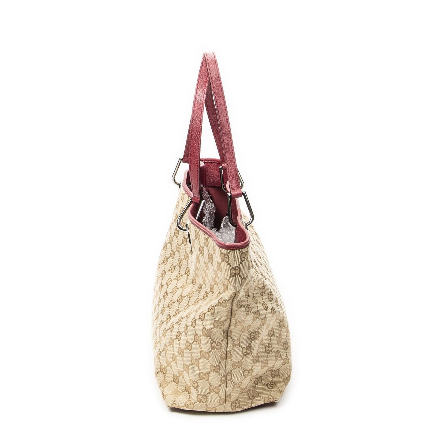 Gucci Large Eclipse Tote Beige Fuchsia GG Canvas — view 4