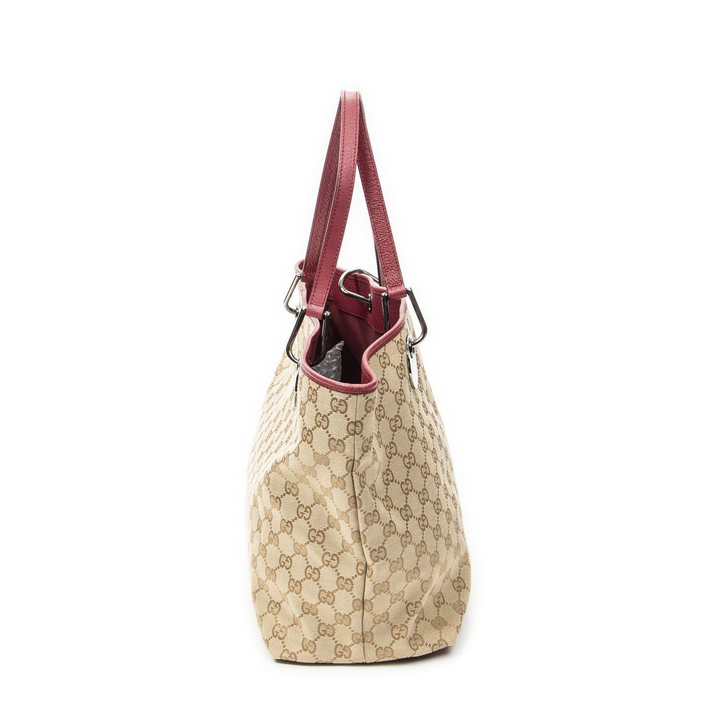 Gucci Large Eclipse Tote Beige Fuchsia GG Canvas — view 3