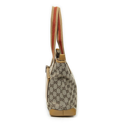 Gucci Front Pocket Zip Tote Beige Tan GG Canvas — view 3