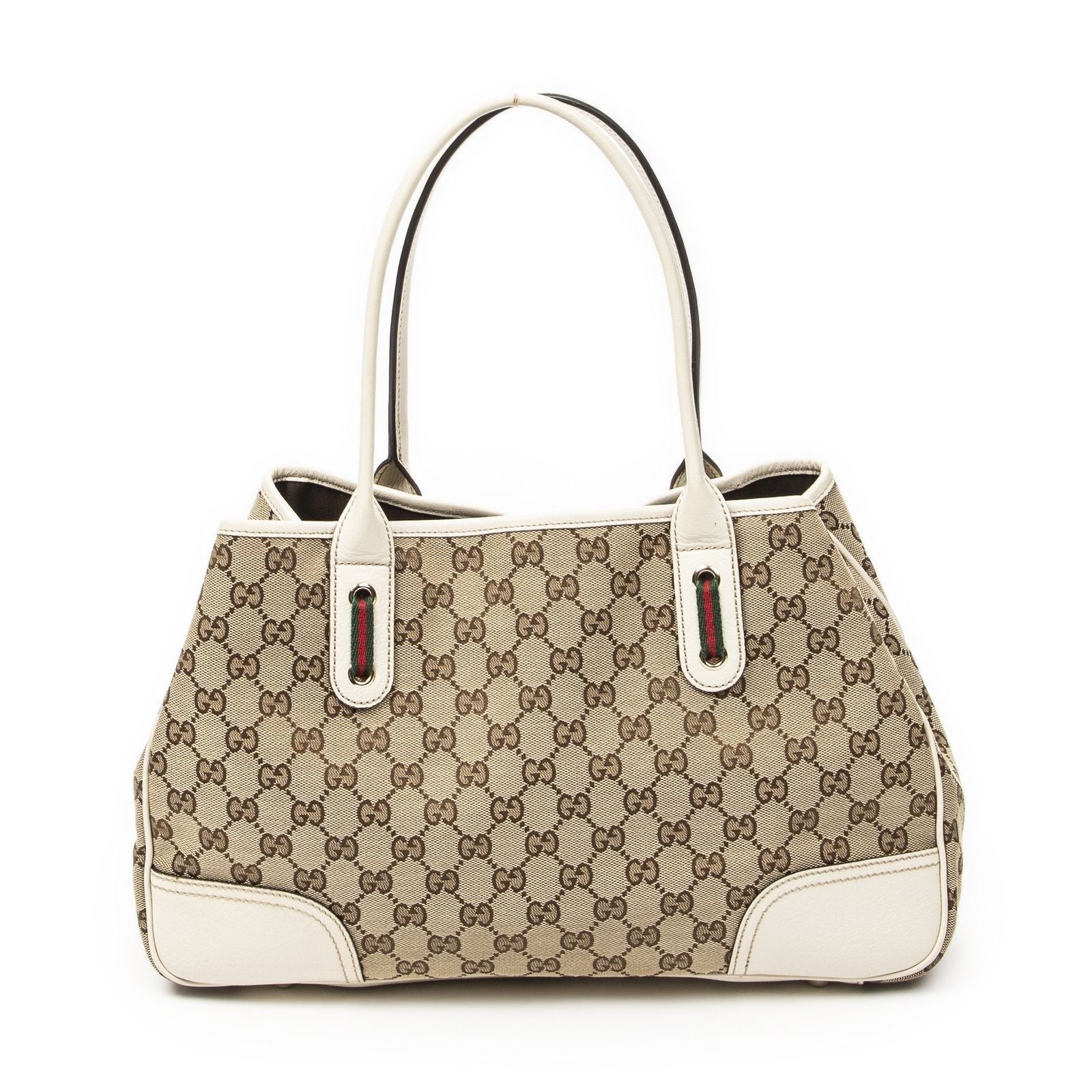Gucci Princi Tote Beige Ivory GG Canvas — view 5
