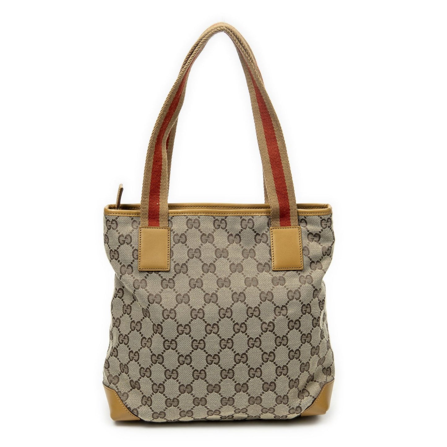 Gucci Front Pocket Zip Tote Beige Tan GG Canvas — view 5