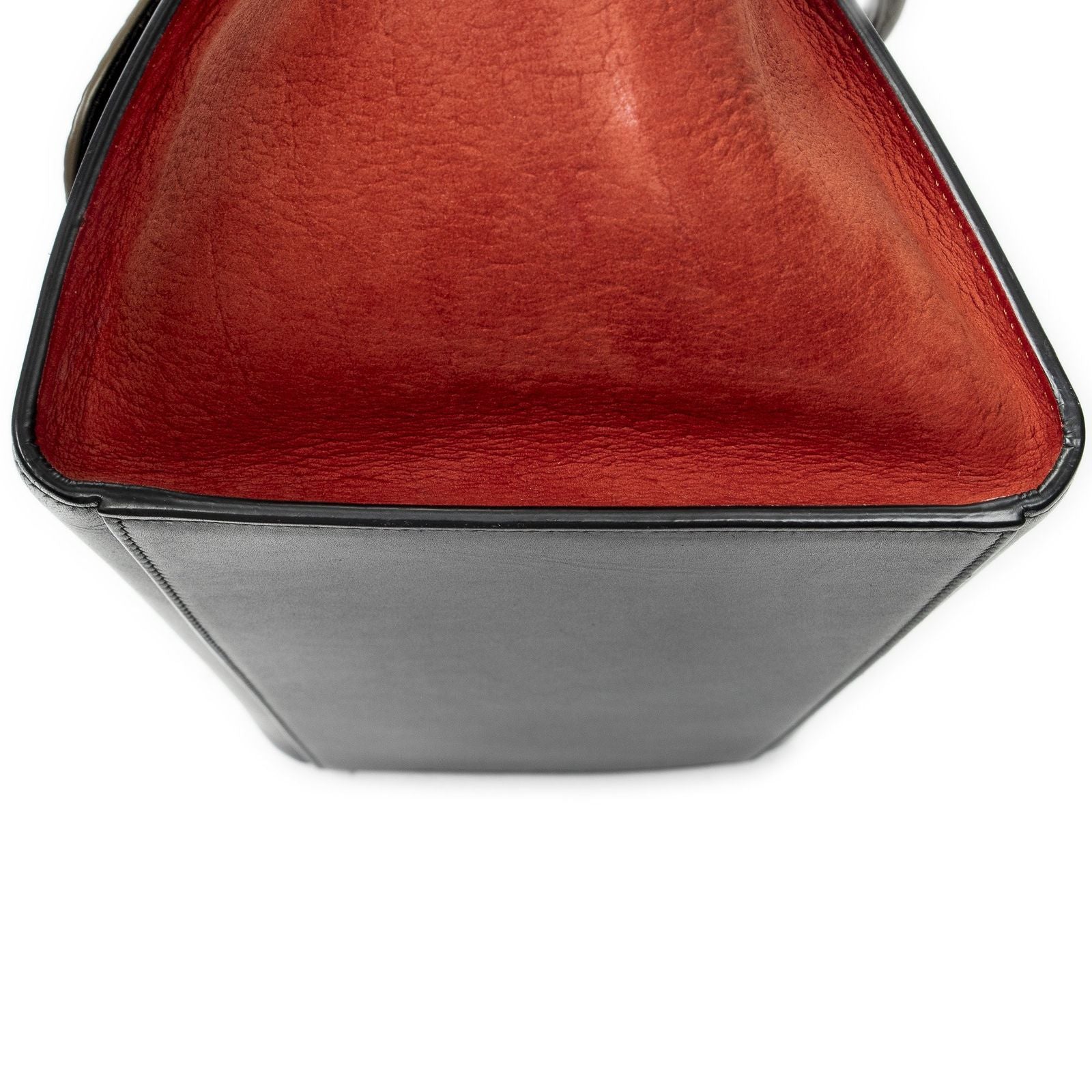 Celine Tricolor Trapeze Black Light Brown Red Calfskin Leather Messenger Bag — view 8