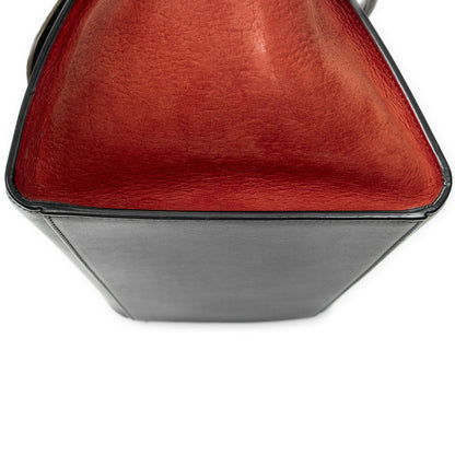 Celine Tricolor Trapeze Black Light Brown Red Calfskin Leather Messenger Bag — view 8