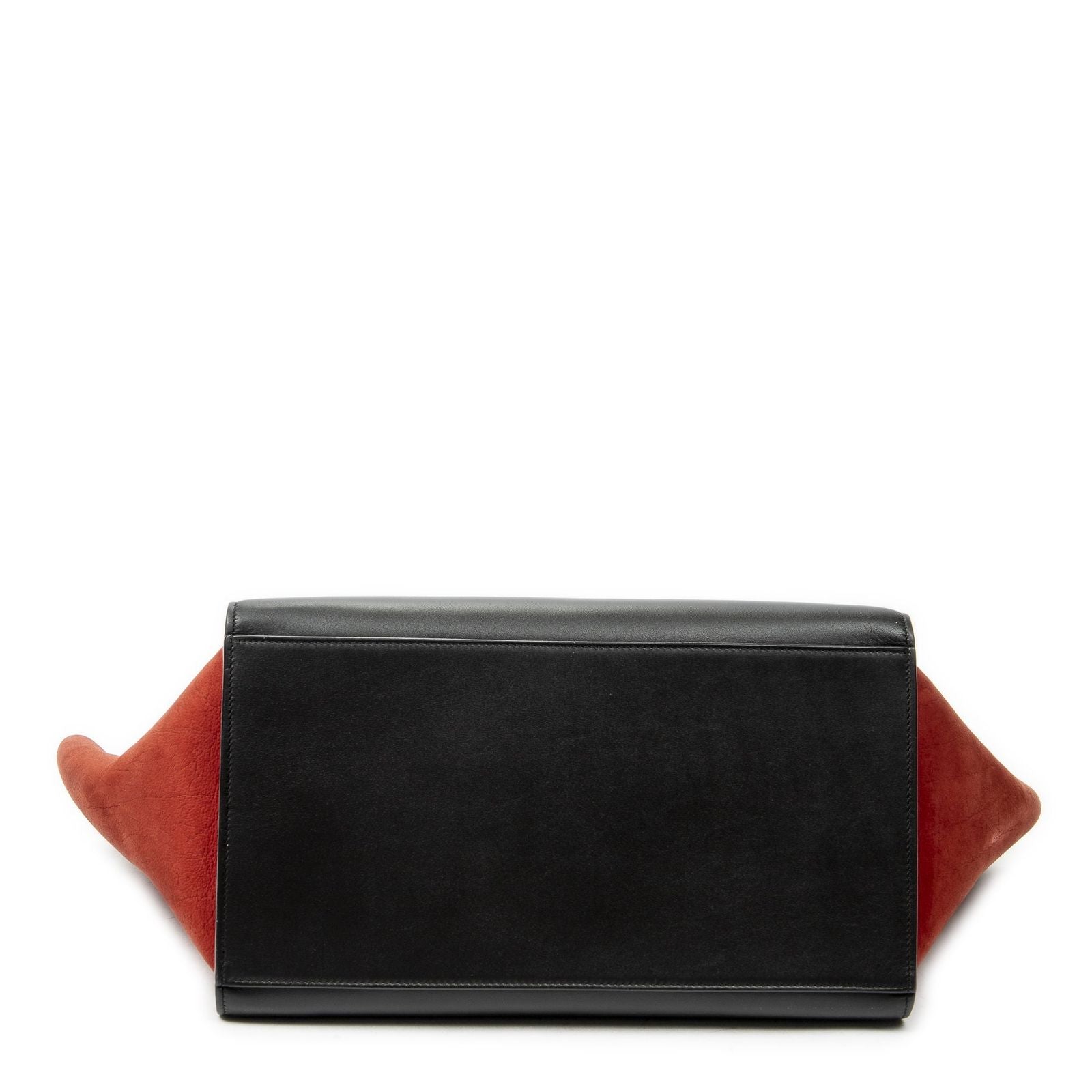 Celine Tricolor Trapeze Black Light Brown Red Calfskin Leather Messenger Bag — view 6