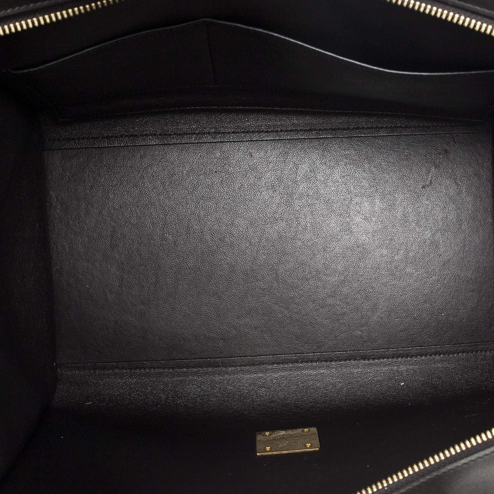 Celine Tricolor Trapeze Black Light Brown Red Calfskin Leather Messenger Bag — view 9