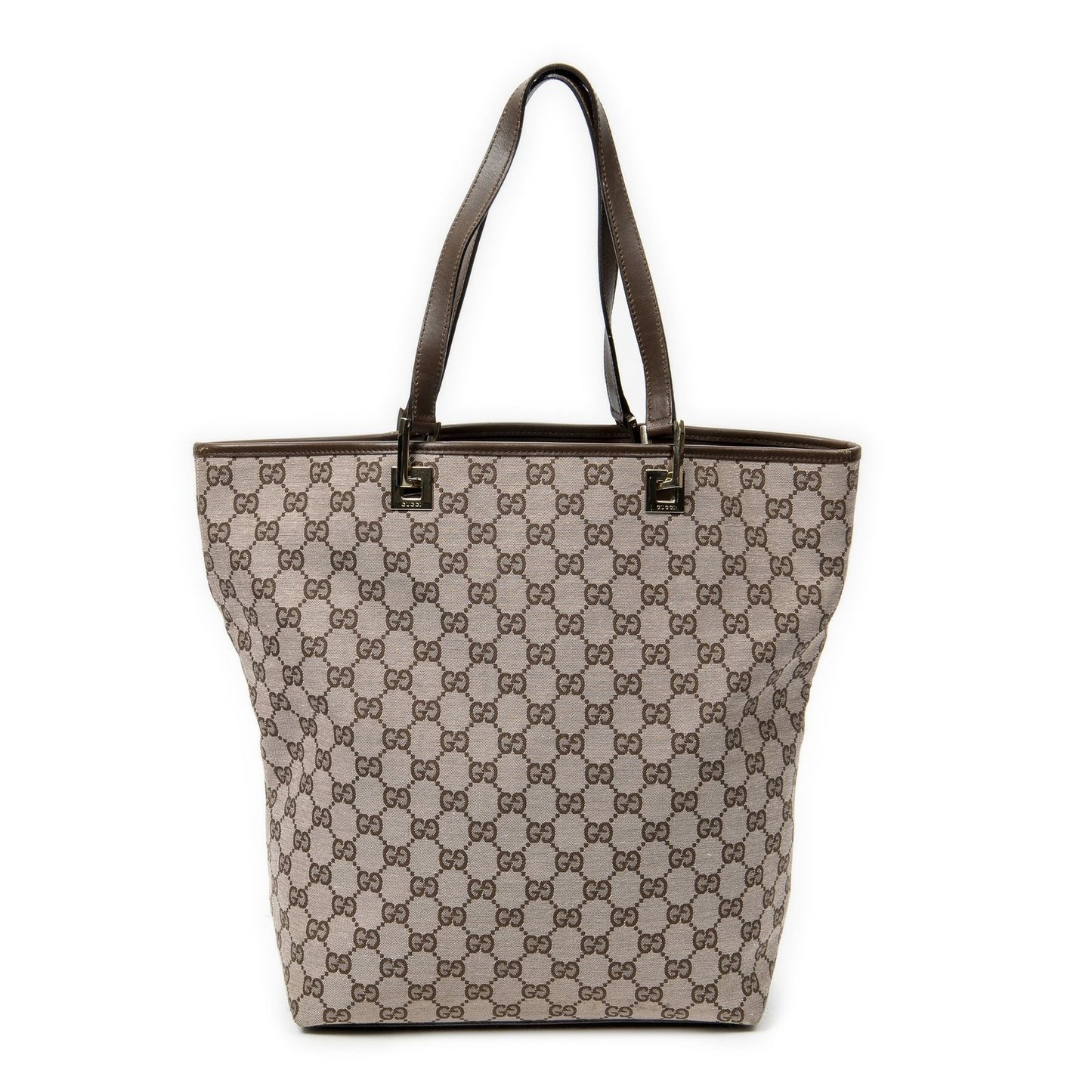 Gucci Vertical Tote Light Pink Brown GG Canvas