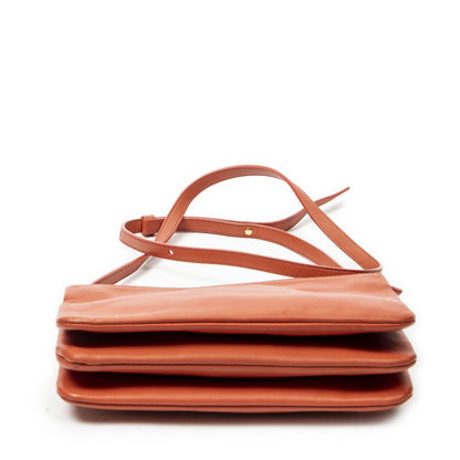 Celine Small Trio Crossbody Orange Calfskin Leather — view 6