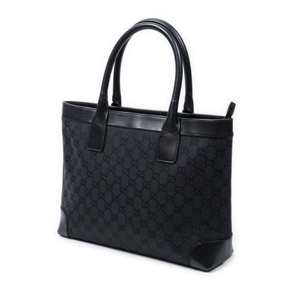 Gucci Zip Shopping Tote Black GG Canvas — view 2