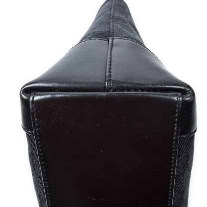 Gucci Zip Shopping Tote Black GG Canvas — view 8