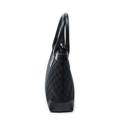 Gucci Zip Shopping Tote Black GG Canvas — view 3
