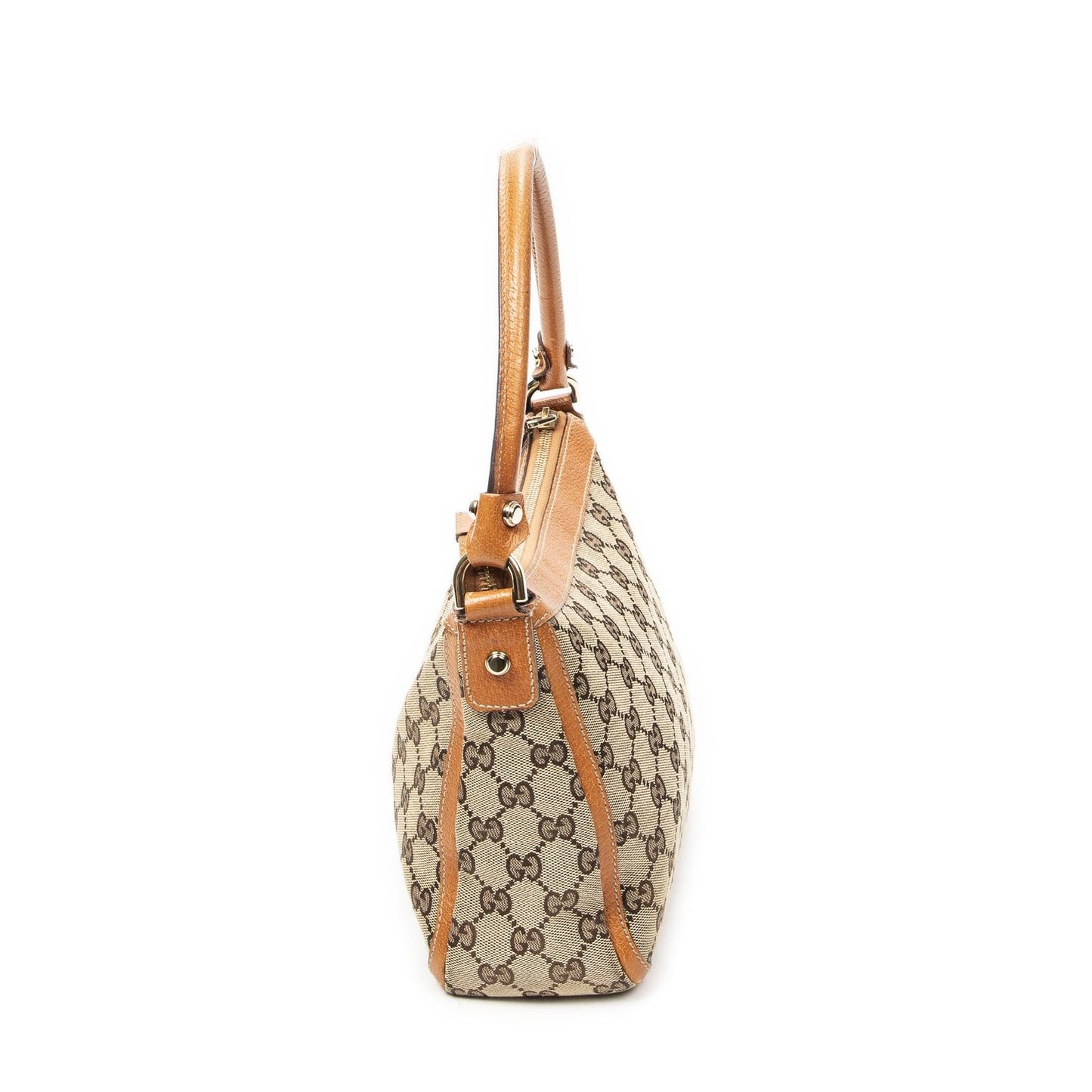 Gucci Small Abbey Top Handle Orange Beige GG Canvas — view 3