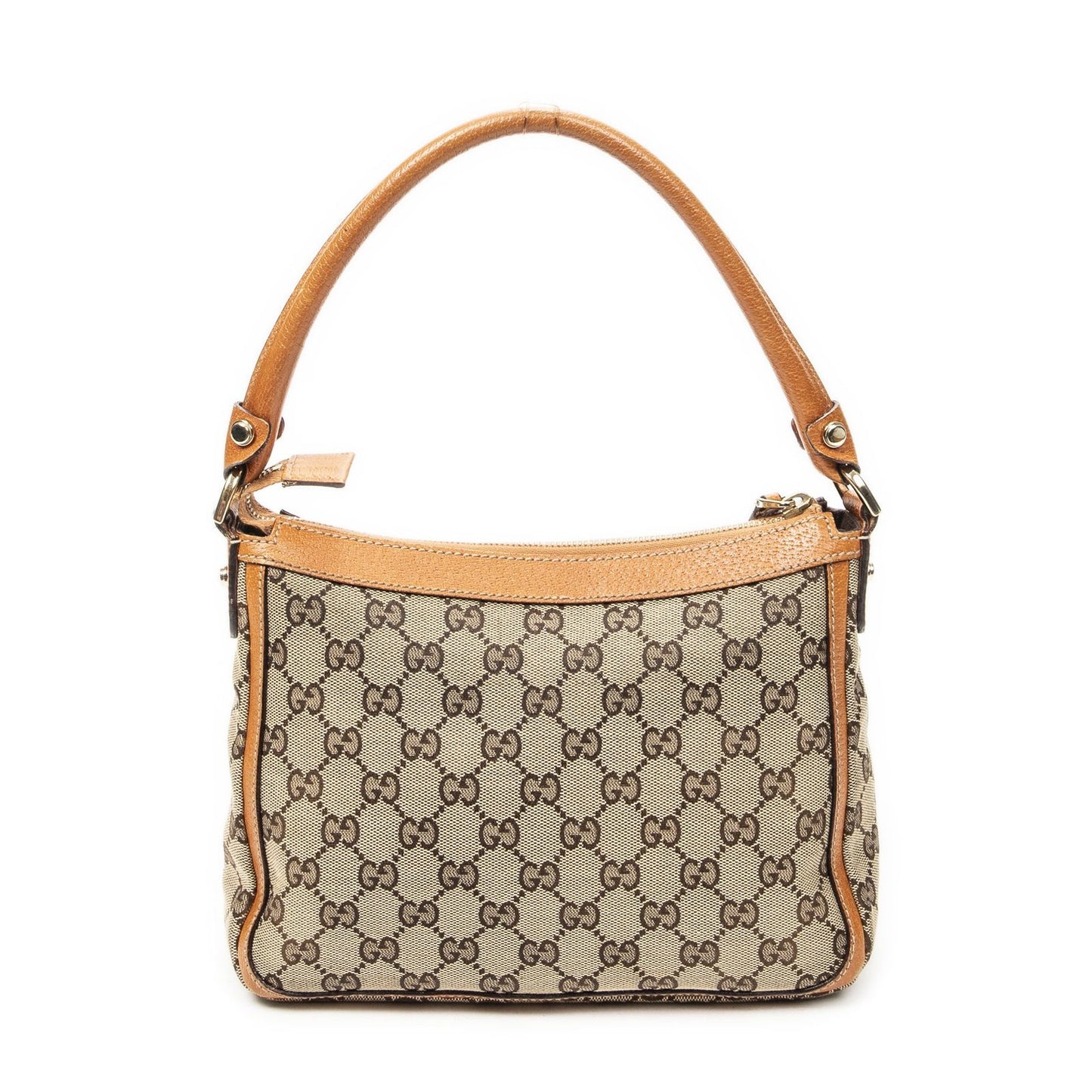 Gucci Small Abbey Top Handle Orange Beige GG Canvas — view 5