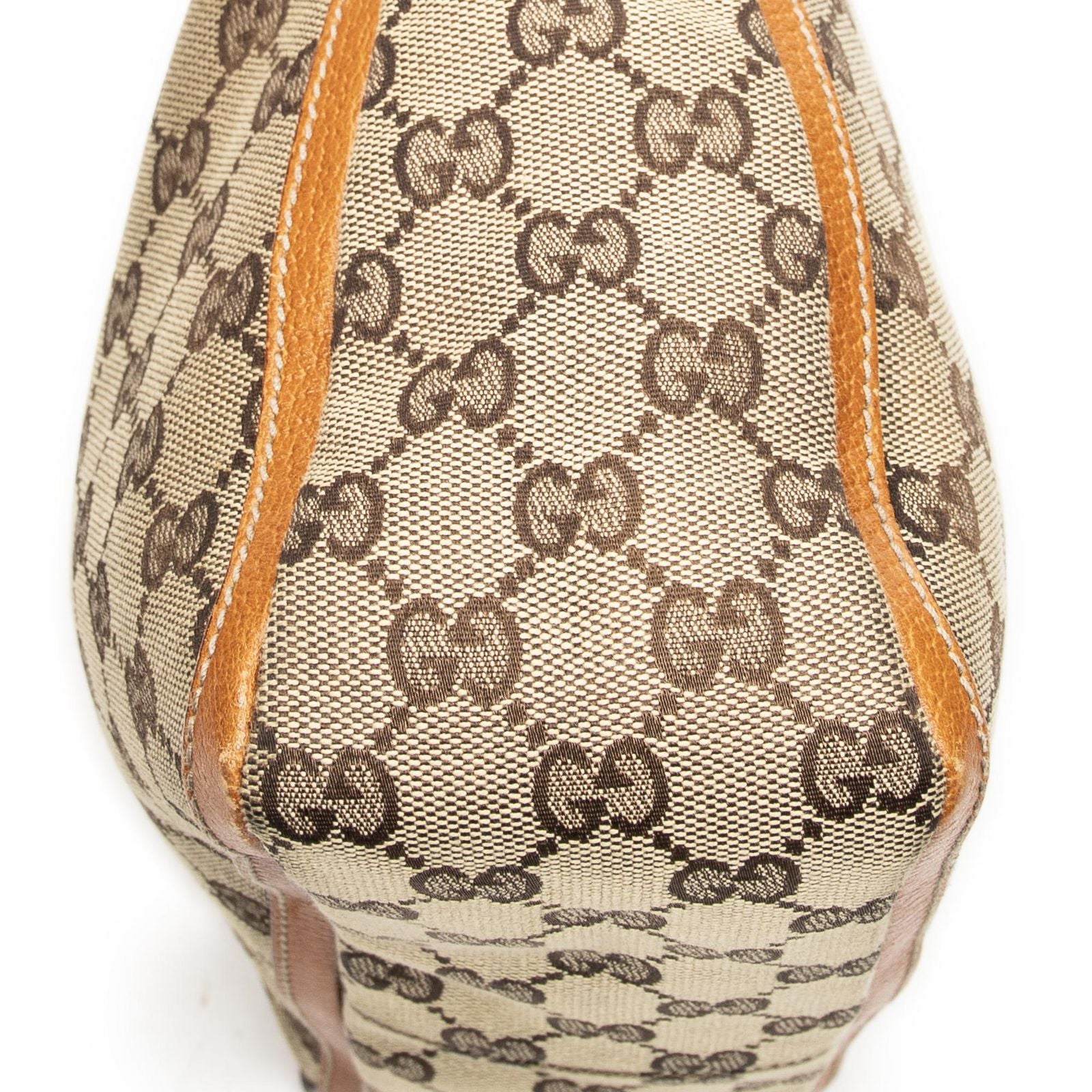 Gucci Small Abbey Top Handle Orange Beige GG Canvas — view 8