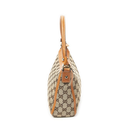 Gucci Small Abbey Top Handle Orange Beige GG Canvas — view 4