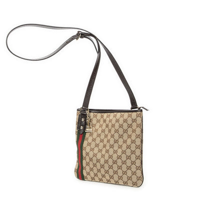 Gucci Web Jolique Crossbody Beige Brown GG Canvas — view 2