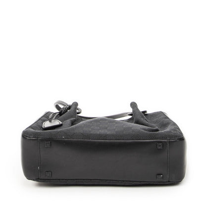 Gucci GG O-ring Tote Black Canvas — view 6