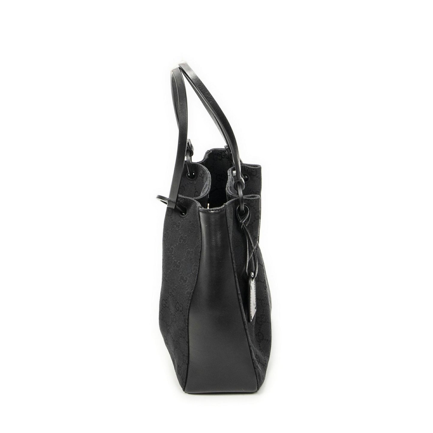 Gucci GG O-ring Tote Black Canvas — view 4