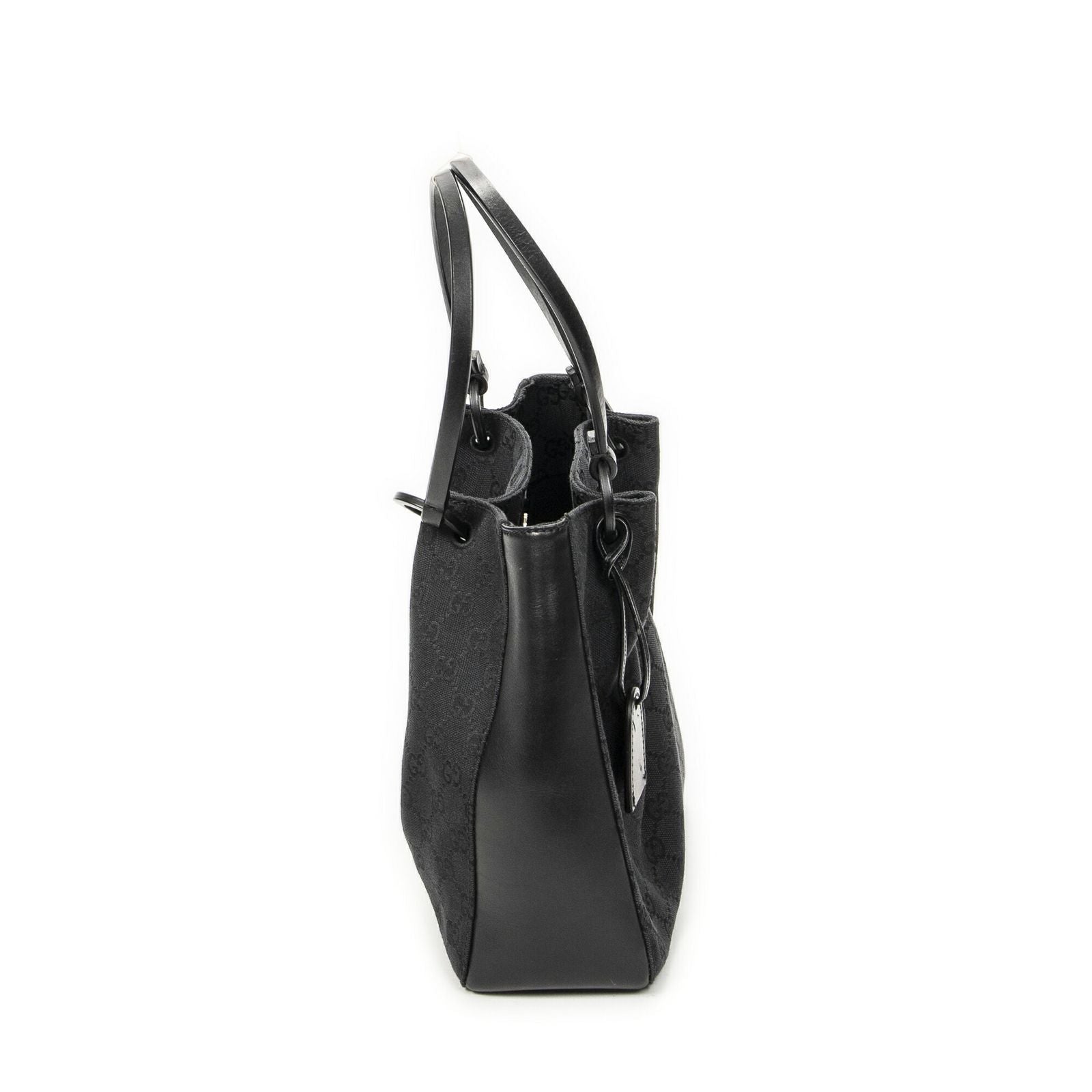 Gucci GG O-ring Tote Black Canvas — view 4