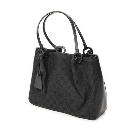 Gucci GG O-ring Tote Black Canvas — view 2