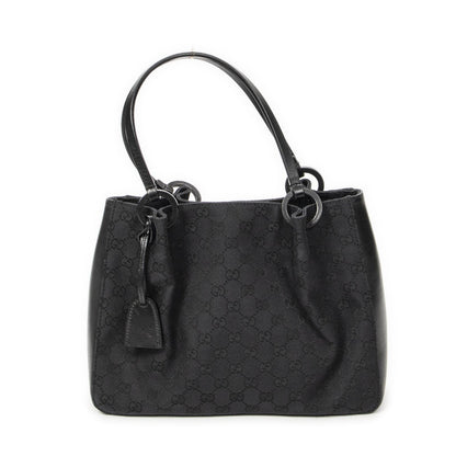 Gucci GG O-ring Tote Black Canvas