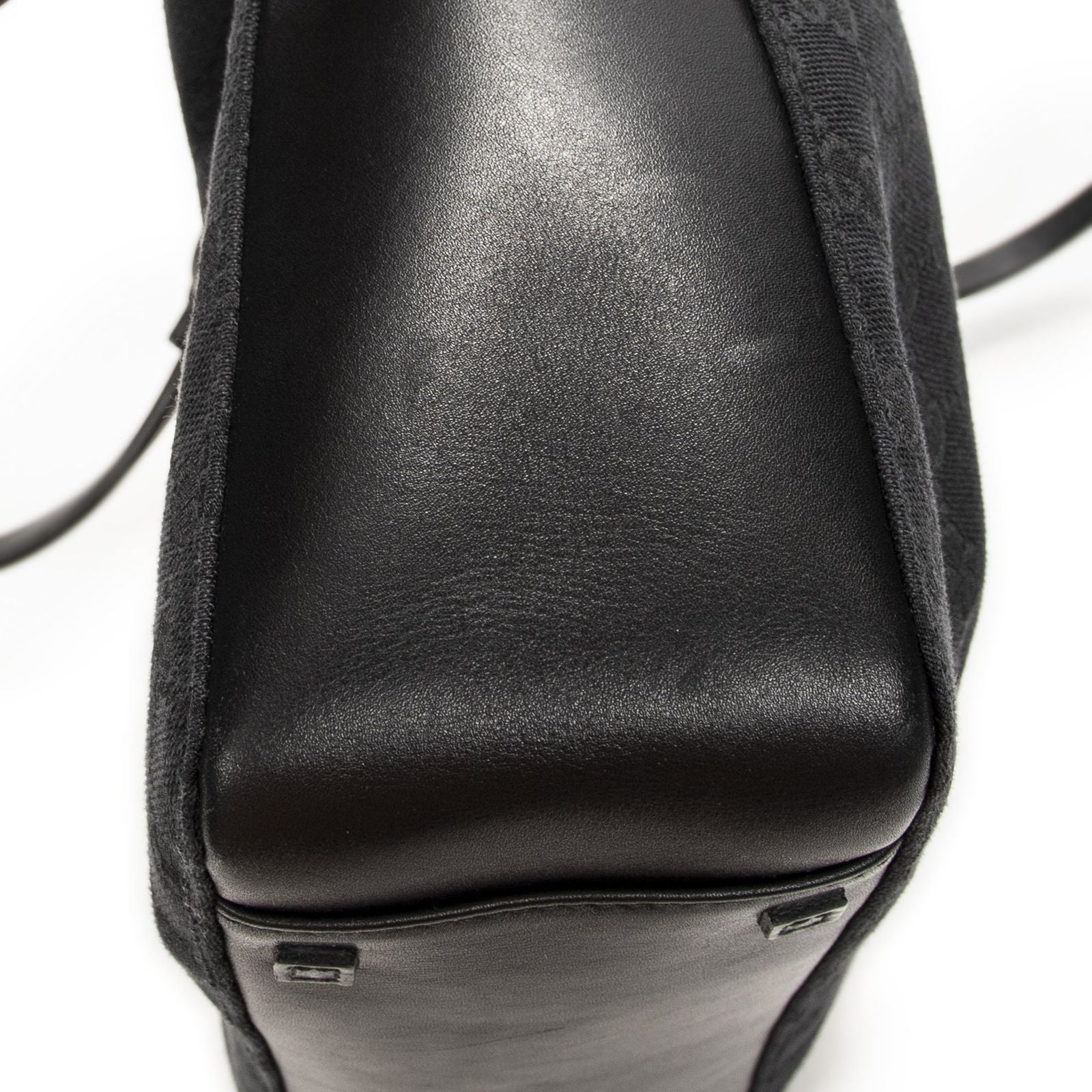 Gucci GG O-ring Tote Black Canvas — view 8