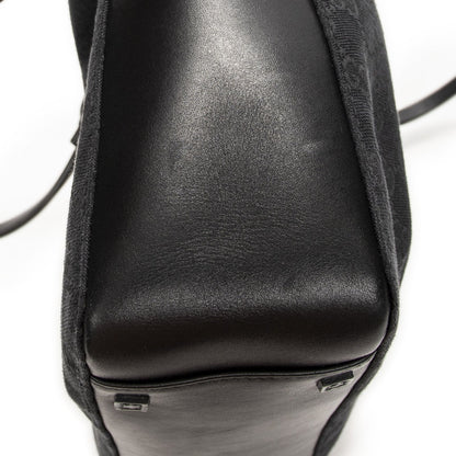 Gucci GG O-ring Tote Black Canvas — view 8