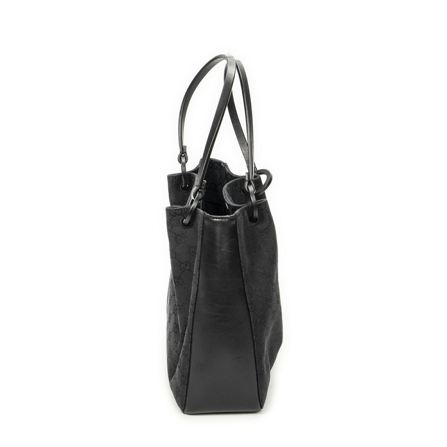 Gucci GG O-ring Tote Black Canvas — view 3