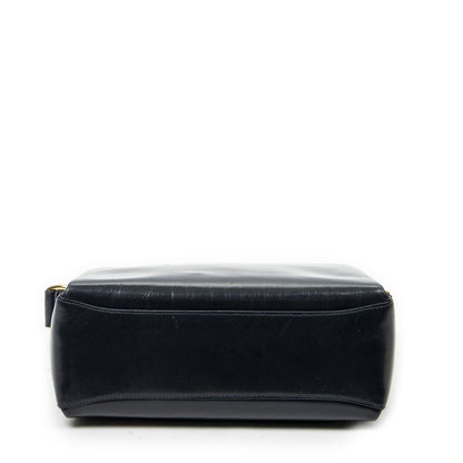 Gucci Vintage Turnlock Top Handle Navy Smooth Scarf Skin Leather — view 6