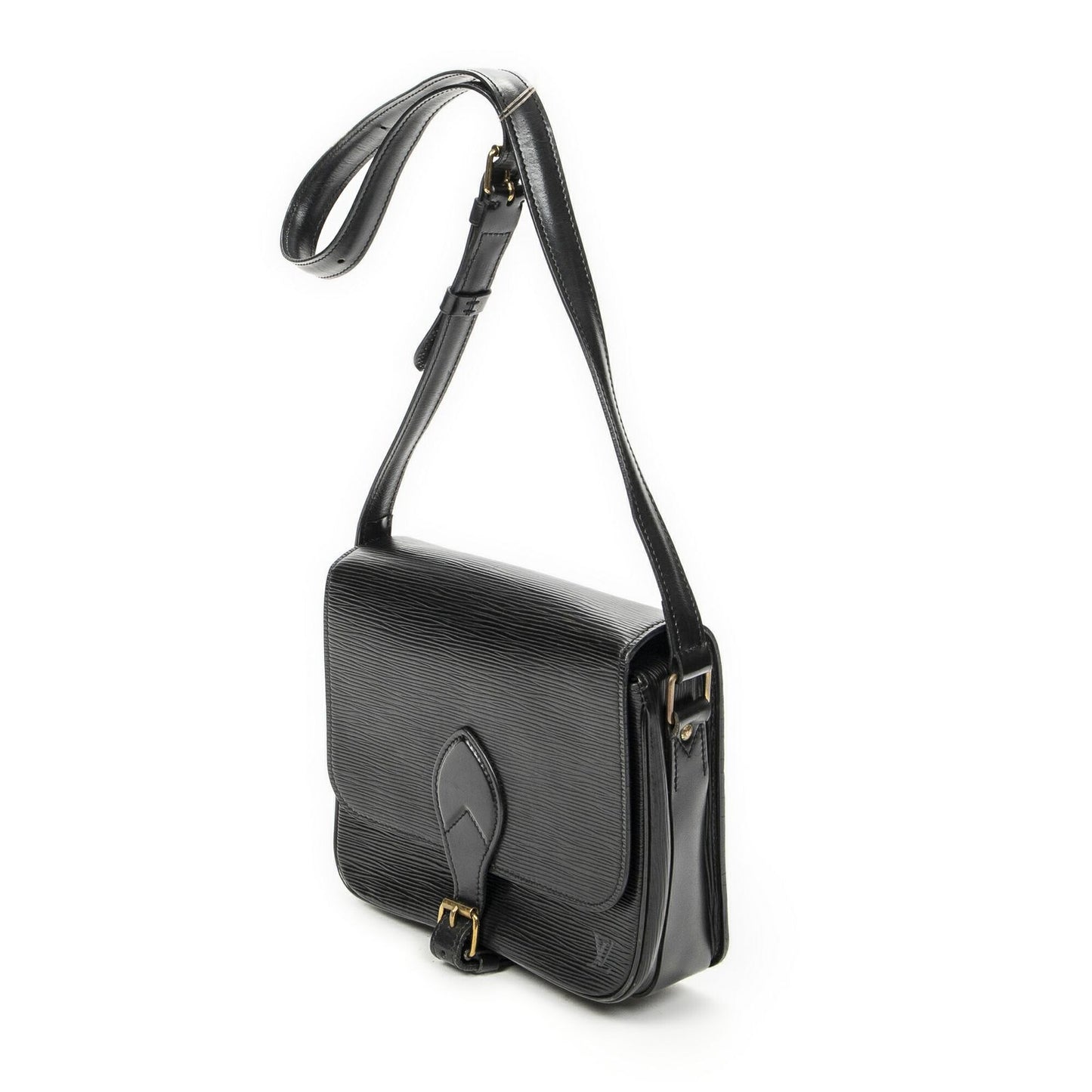 Louis Vuitton Cartouchiere Black Epi Messenger Bag — view 2