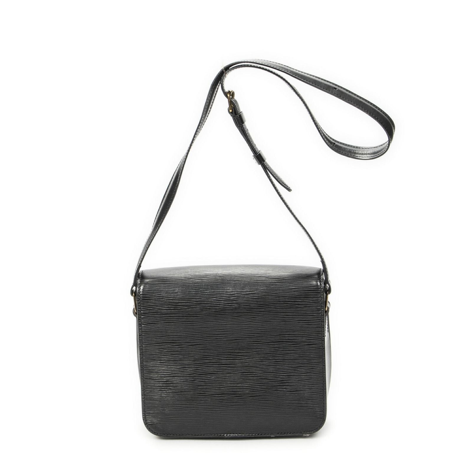 Louis Vuitton Cartouchiere Black Epi Messenger Bag — view 5