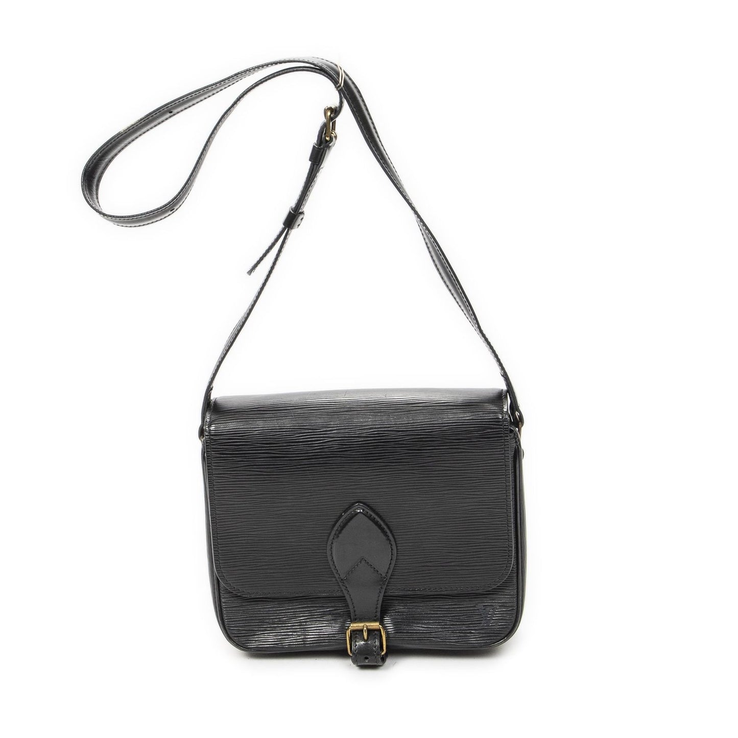 Louis Vuitton Cartouchiere Black Epi Messenger Bag