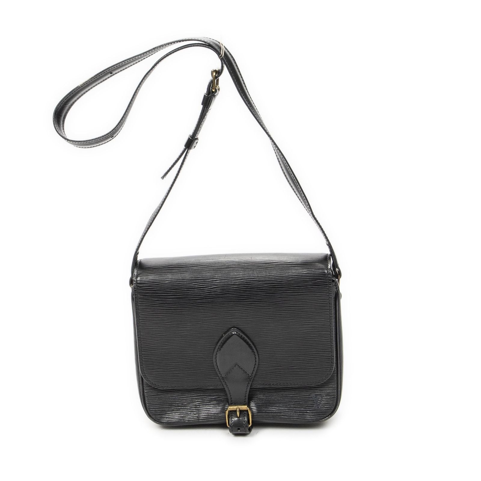 Louis Vuitton Cartouchiere Black Epi Messenger Bag