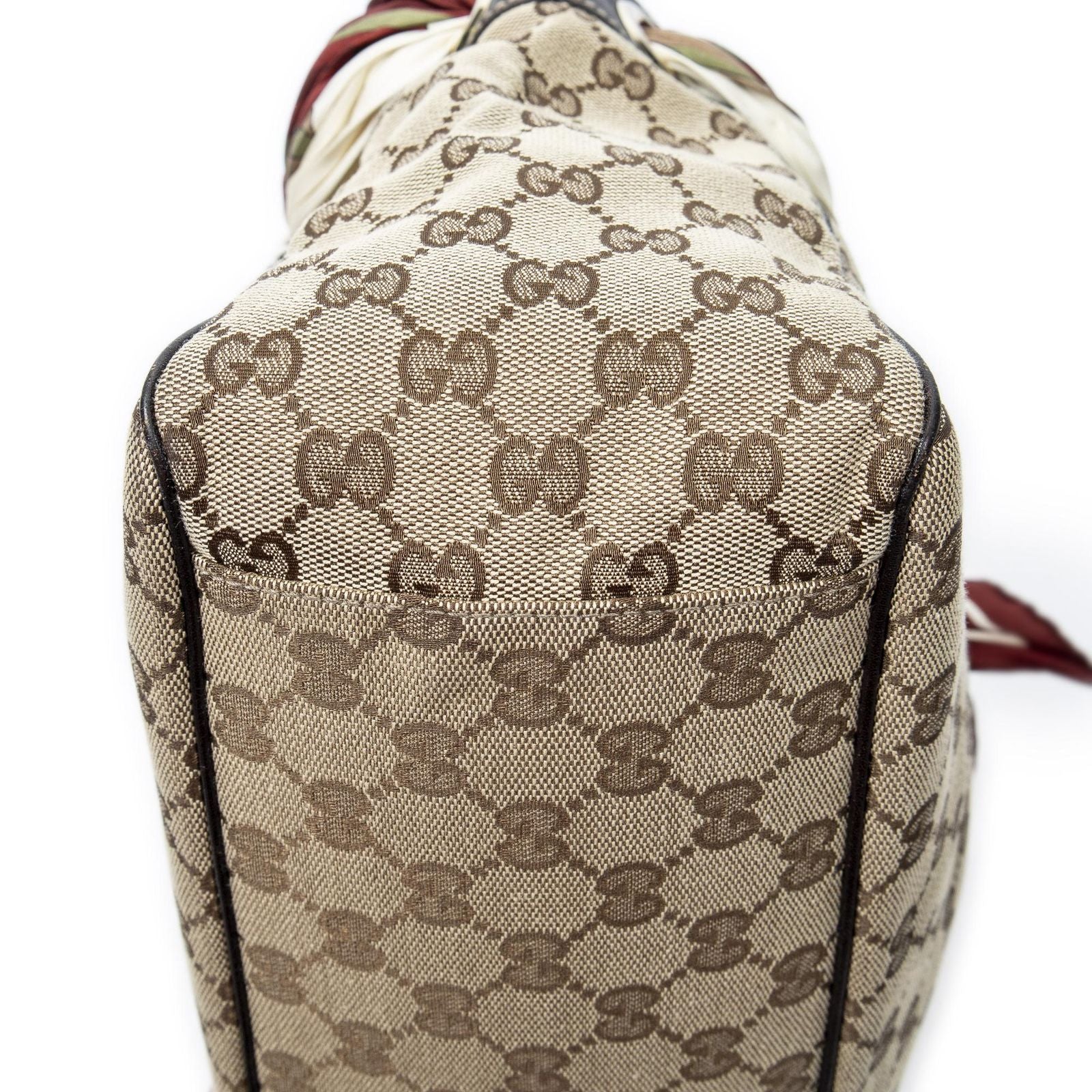 Gucci Posita No Scarf Tote Beige Brown GG Canvas — view 8