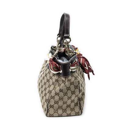 Gucci Posita No Scarf Tote Beige Brown GG Canvas — view 4