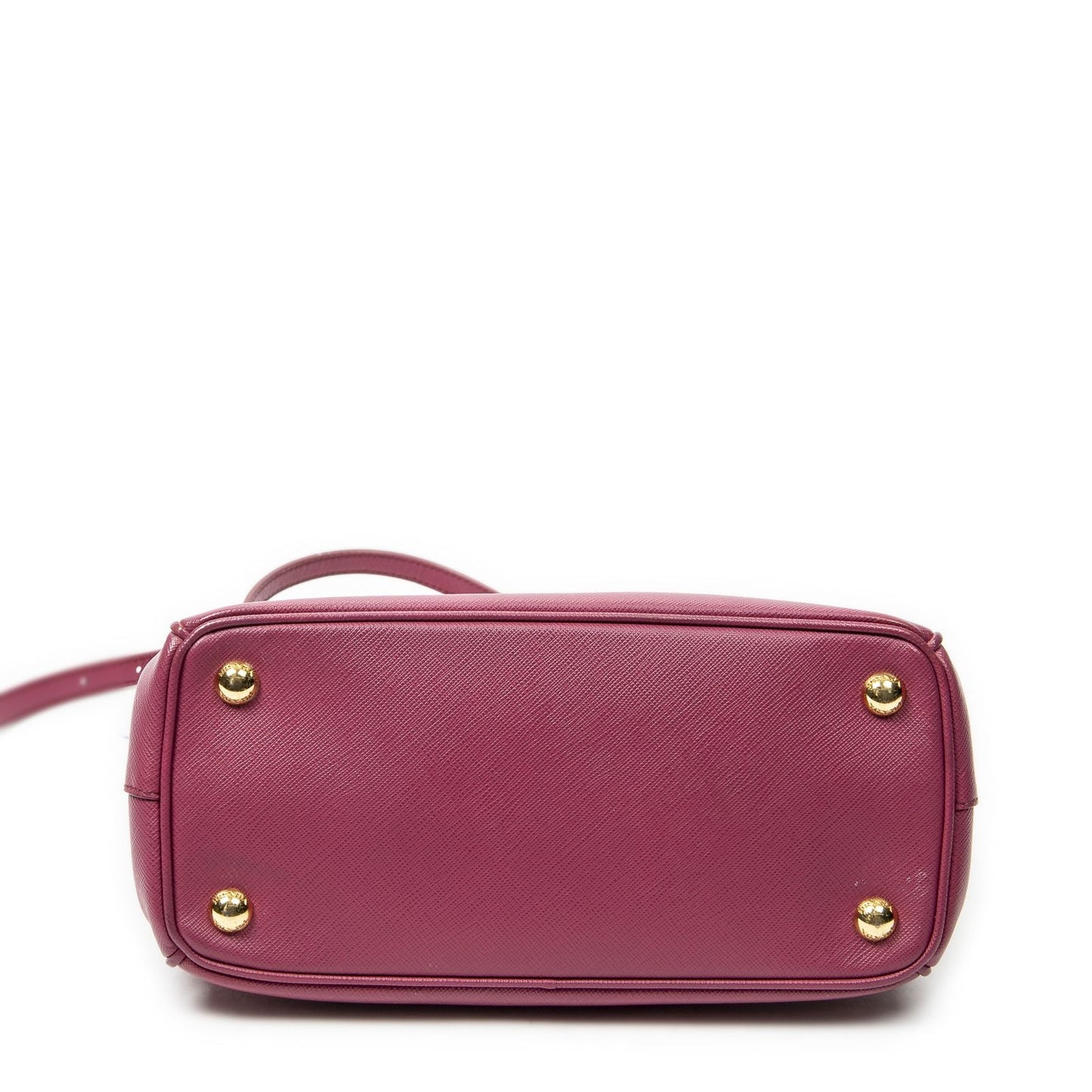 Prada Large Double Zip Galleria Tote Fuchsia Pink Saffiano Leather — view 6