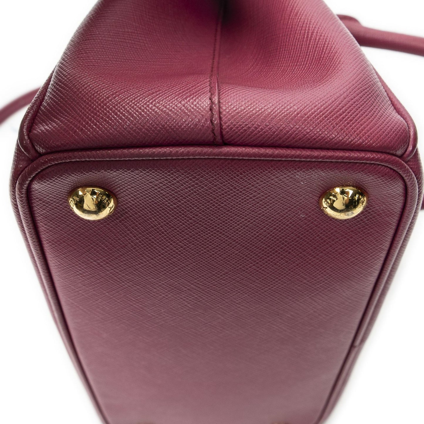 Prada Large Double Zip Galleria Tote Fuchsia Pink Saffiano Leather — view 8